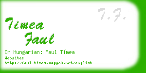 timea faul business card