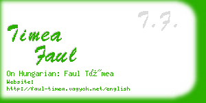 timea faul business card